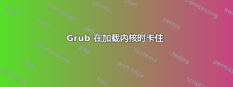 Grub 在加载内核时卡住