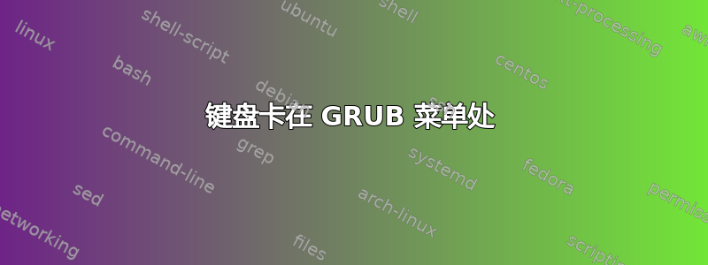 键盘卡在 GRUB 菜单处