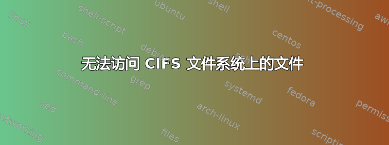 无法访问 CIFS 文件系统上的文件