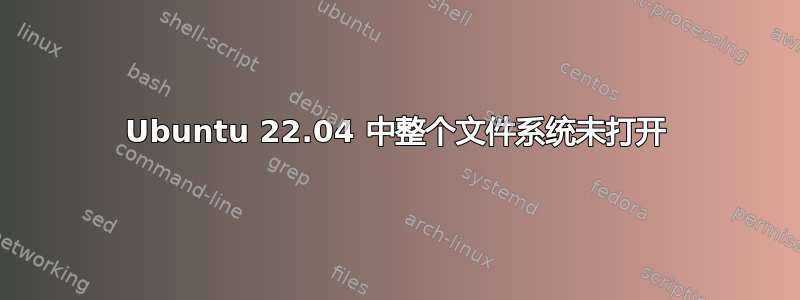 Ubuntu 22.04 中整个文件系统未打开