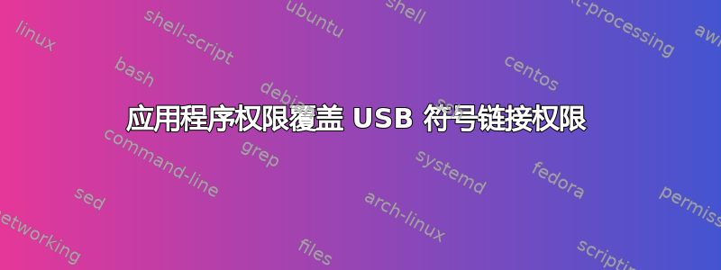 应用程序权限覆盖 USB 符号链接权限