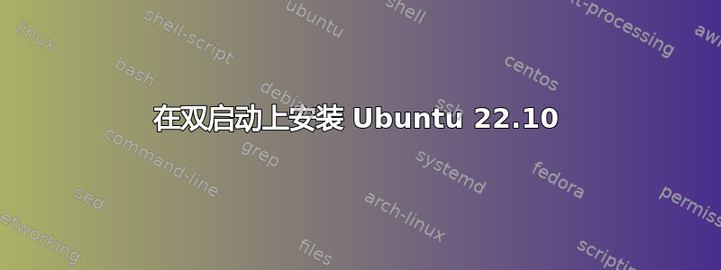 在双启动上安装 Ubuntu 22.10