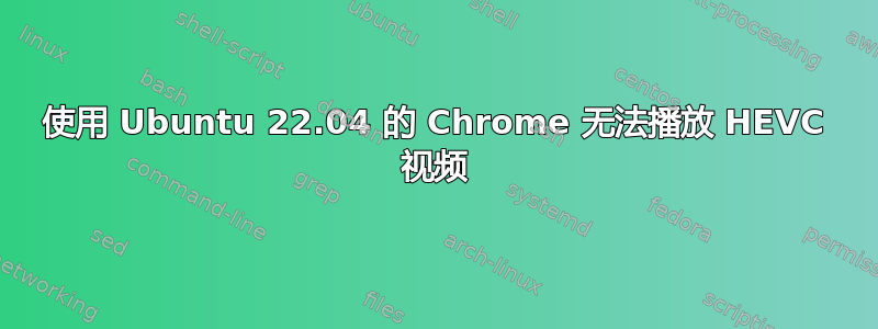 使用 Ubuntu 22.04 的 Chrome 无法播放 HEVC 视频