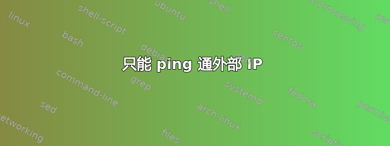 只能 ping 通外部 IP