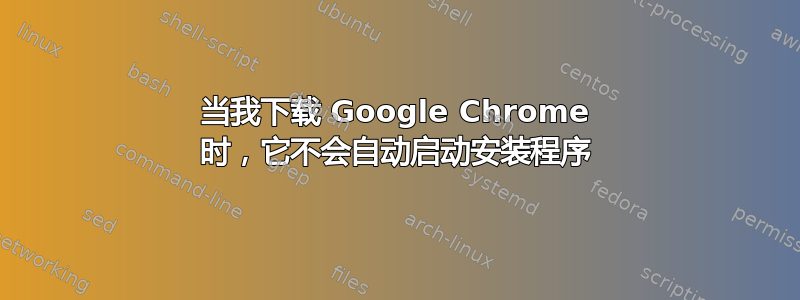 当我下载 Google Chrome 时，它​​不会自动启动安装程序