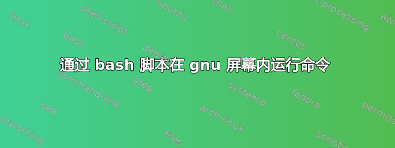 通过 bash 脚本在 gnu 屏幕内运行命令