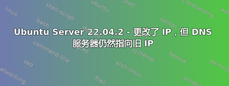 Ubuntu Server 22.04.2 - 更改了 IP，但 DNS 服务器仍然指向旧 IP