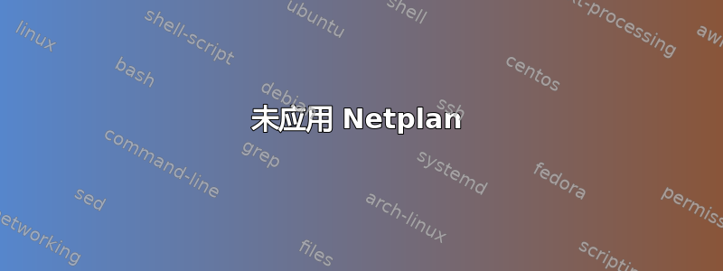 未应用 Netplan