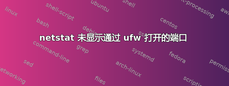 netstat 未显示通过 ufw 打开的端口