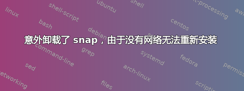 意外卸载了 snap，由于没有网络无法重新安装