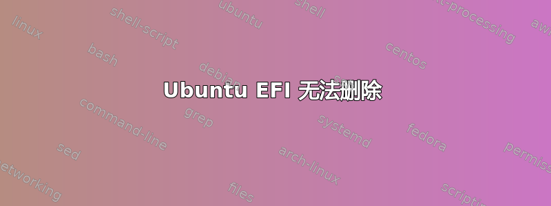 Ubuntu EFI 无法删除