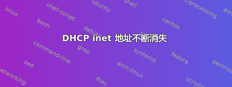 DHCP inet 地址不断消失