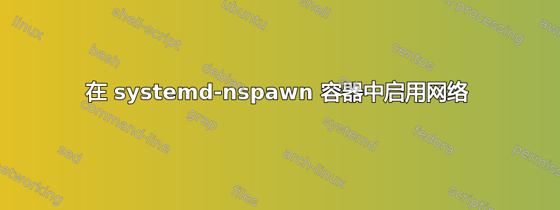 在 systemd-nspawn 容器中启用网络