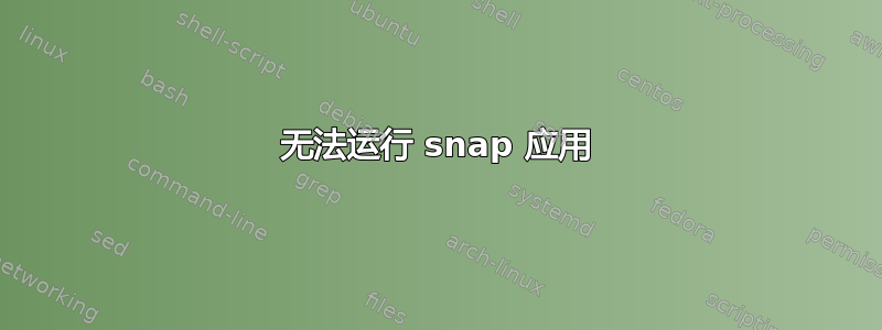 无法运行 snap 应用