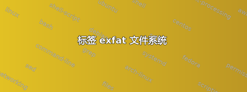 标签 exfat 文件系统