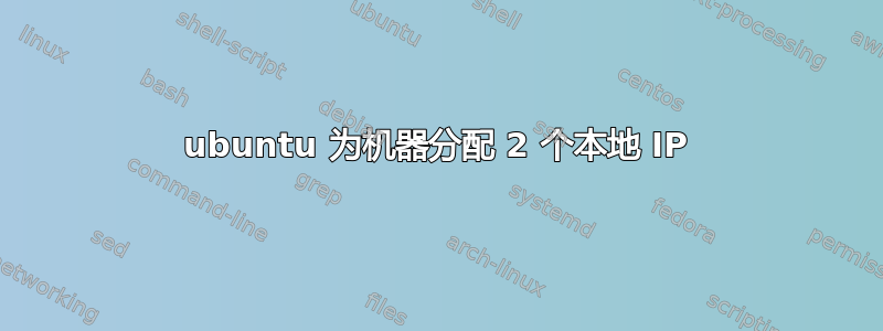 ubuntu 为机器分配 2 个本地 IP