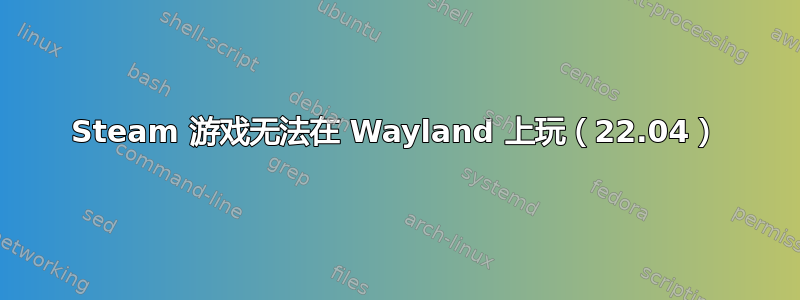 Steam 游戏无法在 Wayland 上玩（22.04）