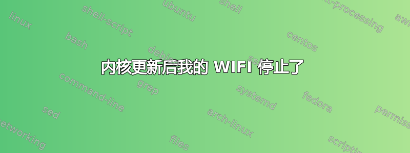 内核更新后我的 WIFI 停止了