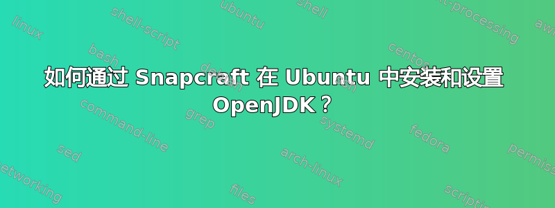 如何通过 Snapcraft 在 Ubuntu 中安装和设置 OpenJDK？