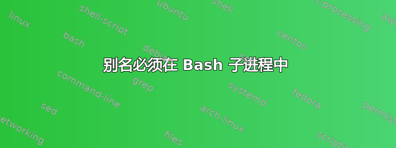 别名必须在 Bash 子进程中