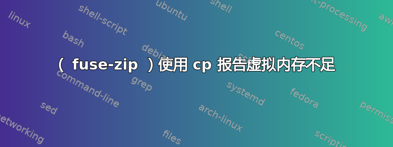 （ fuse-zip ）使用 cp 报告虚拟内存不足