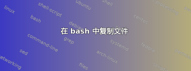 在 bash 中复制文件