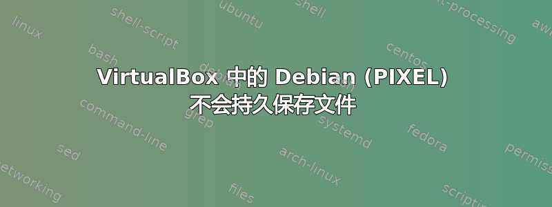 VirtualBox 中的 Debian (PIXEL) 不会持久保存文件