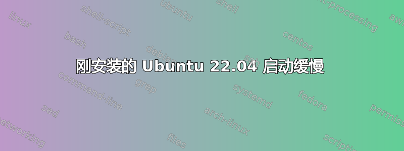 刚安装的 Ubuntu 22.04 启动缓慢