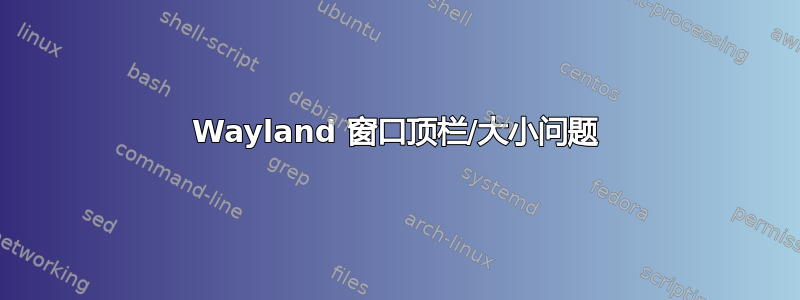 Wayland 窗口顶栏/大小问题