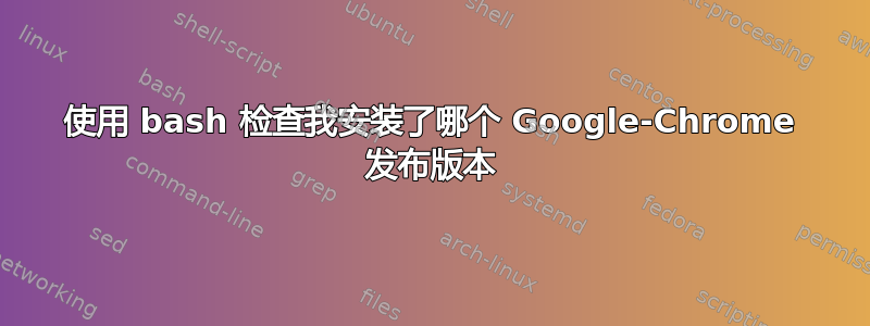 使用 bash 检查我安装了哪个 Google-Chrome 发布版本