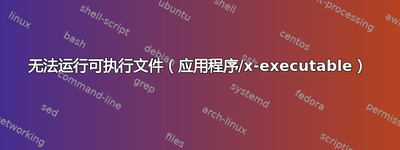 无法运行可执行文件（应用程序/x-executable）