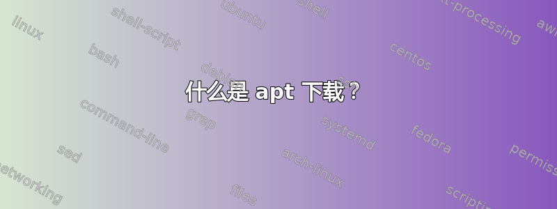 什么是 apt 下载？