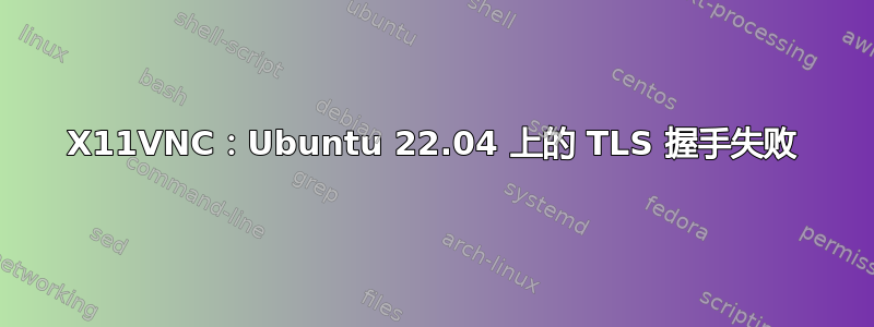 X11VNC：Ubuntu 22.04 上的 TLS 握手失败