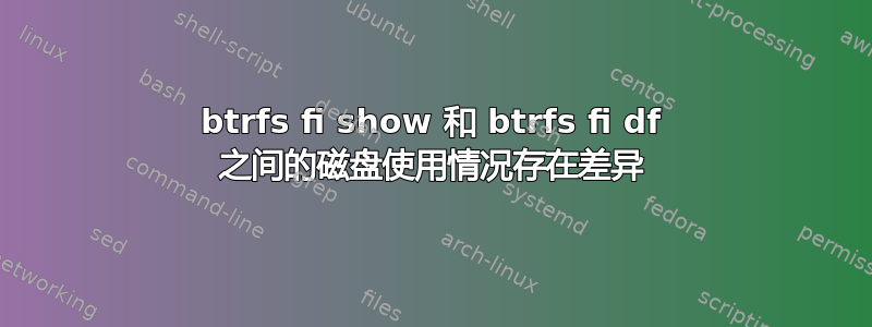 btrfs fi show 和 btrfs fi df 之间的磁盘使用情况存在差异