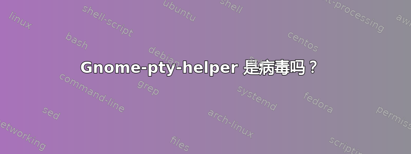 Gnome-pty-helper 是病毒吗？ 