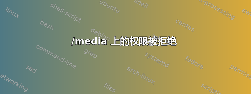 /media 上的权限被拒绝