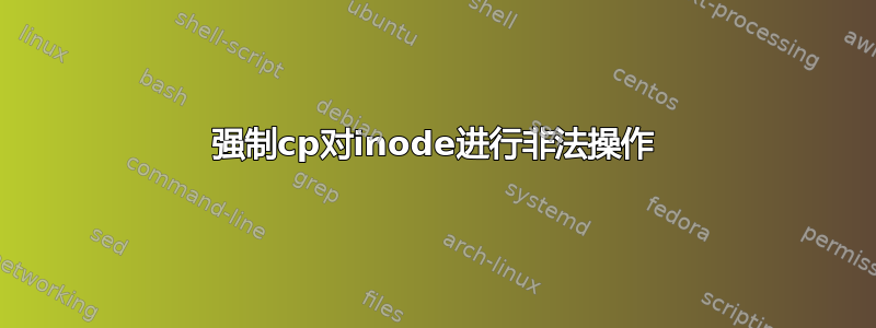 强制cp对inode进行非法操作