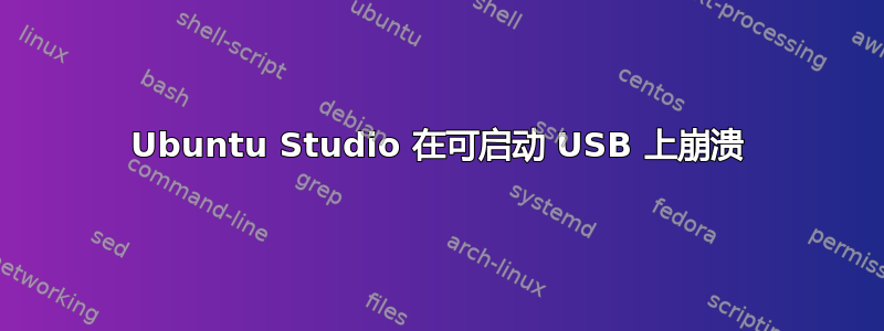 Ubuntu Studio 在可启动 USB 上崩溃