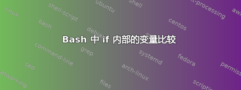 Bash 中 if 内部的变量比较