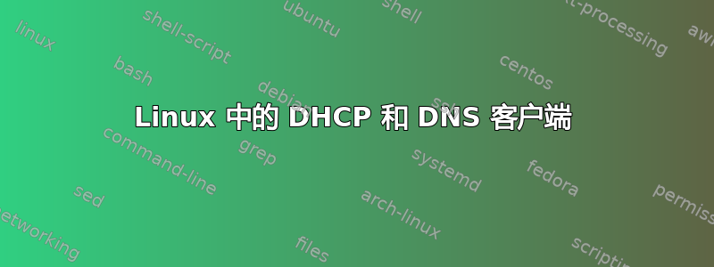 Linux 中的 DHCP 和 DNS 客户端