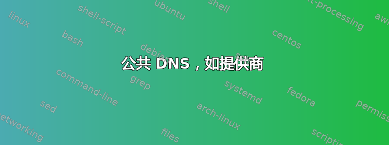 公共 DNS，如提供商