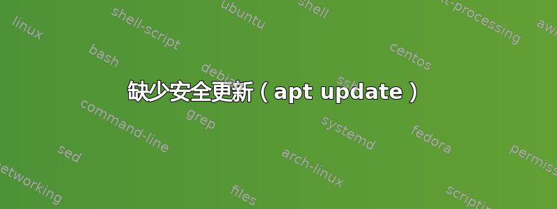 缺少安全更新（apt update）