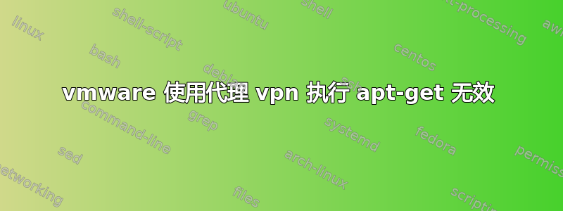 vmware 使用代理 vpn 执行 apt-get 无效