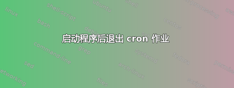 启动程序后退出 cron 作业