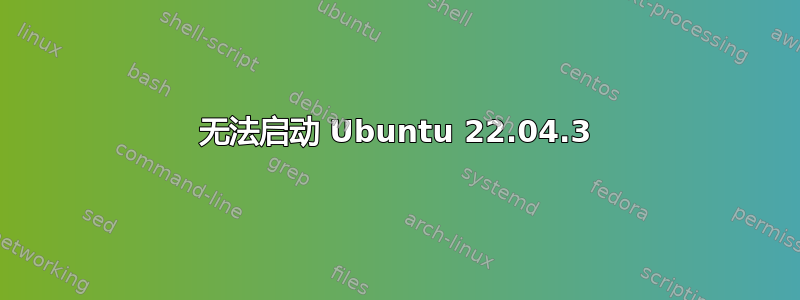 无法启动 Ubuntu 22.04.3