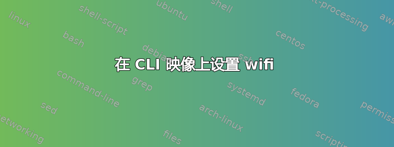 在 CLI 映像上设置 wifi