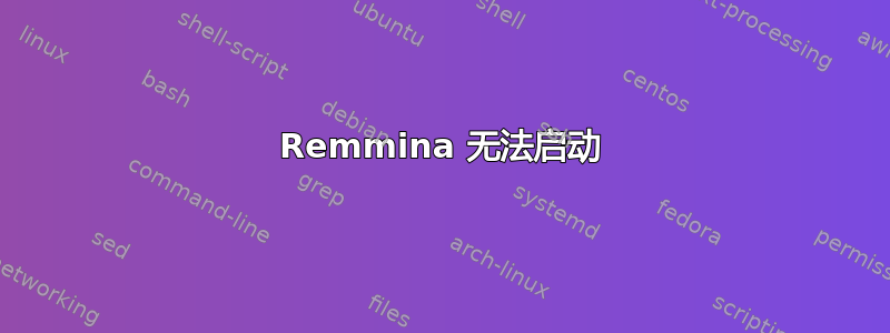 Remmina 无法启动