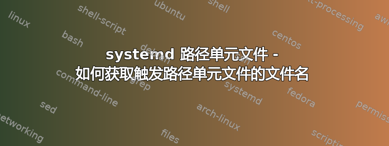 systemd 路径单元文件 - 如何获取触发路径单元文件的文件名