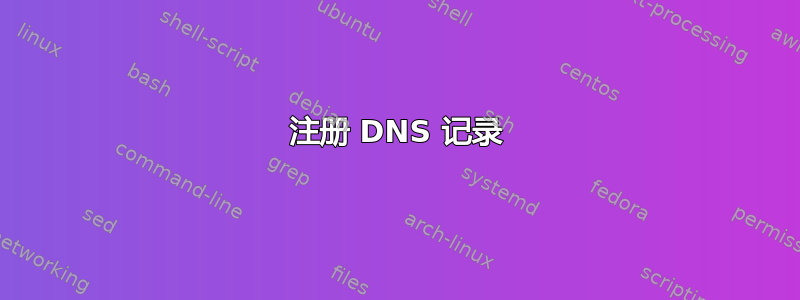 注册 DNS 记录