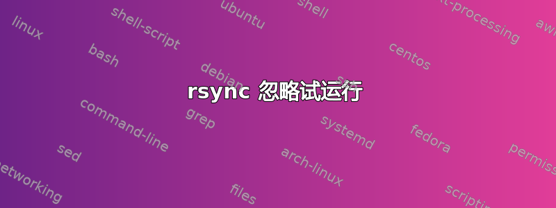 rsync 忽略试运行